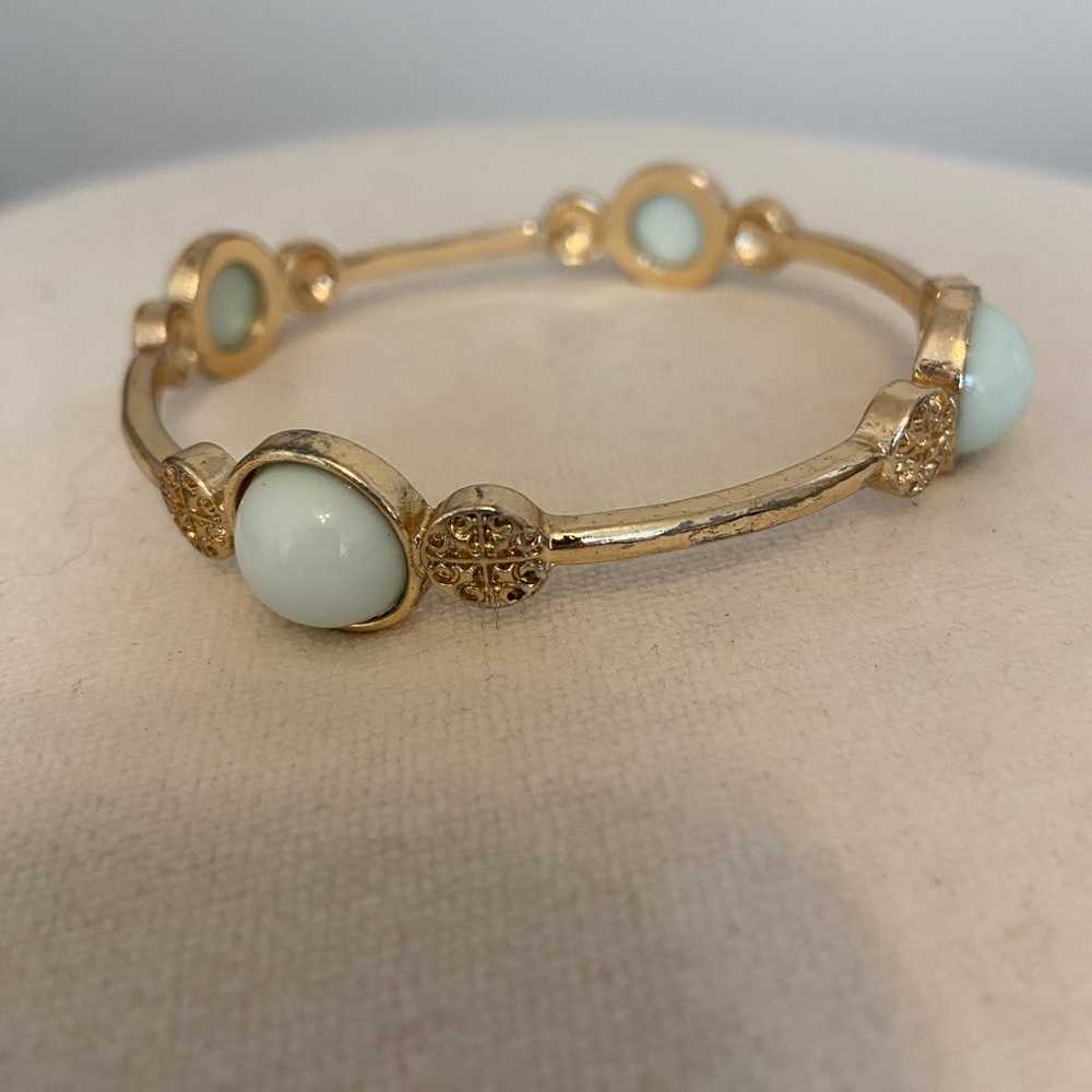 Gold and Mint Bangle